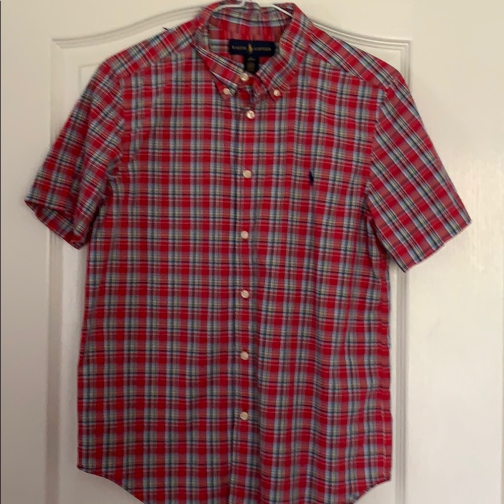 Boys Rolph Lauren Short Sleeve Button down Shirt